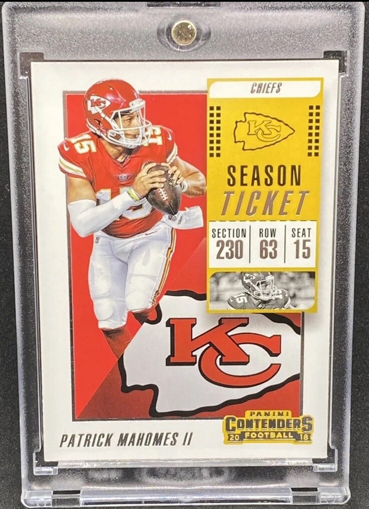 Patrick Mahomes RARE ROOKIE PHOTO TICKET INVESTMENT CARD PANINI CHIEFS MVP MINT