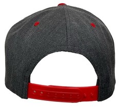USAF AIRWOLF 2 LOGOS HAT DARK GREY RED FLAT BRIM SNPBACK