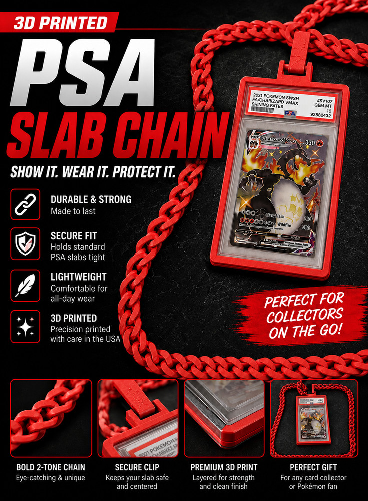 PSA Slab Chain Holder – 3D Printed – Choose Color