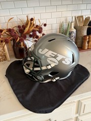 Joe Namath Signed New York Jets Football Helmet BAS Witnessed Authentic