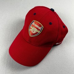 Vintage Nike Arsenal FC Hat Cap Strapback Red Soccer Swoosh Premier League y2k