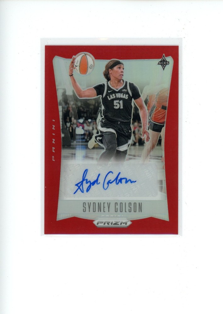 2024 Panini Prizm WNBA Sydney Colson #TB-SYC Throwback Red Prizm Auto 31/99