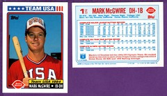 Mark McGwire 1992 Topps Dairy Queen 1985 Team USA Rookie Photo Reprint #1