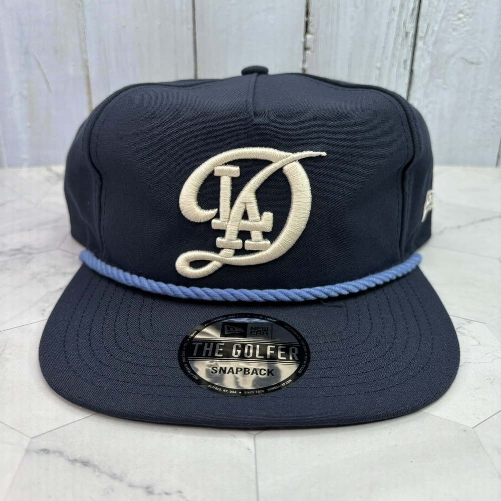 New Era The Golfer Los Angeles Dodgers MLB Script Logo SnapBack Rope Hat New Cap