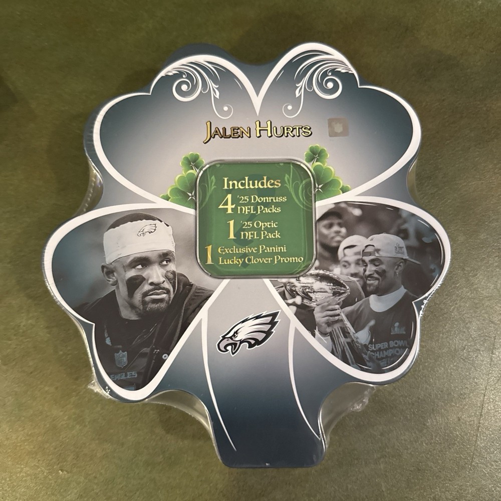 2026 Donruss Jalen Hurts Lucky Clover Promo Tin (Factory Sealed)