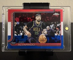 2025-26 Topps Chrome – Jose Alvarado #144 Red White & Blue Refractor