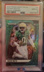 2025 Panini Prizm Draft Picks – Xavier Watts #77 Green Shimmer 8/8 PSA 10 Pop 1!