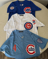 Nike Chicago Cubs Men&rsquo;s Jersey Bundle Home Pinstripe Royal Blue & Baby Blue NWT