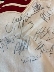 Signed Used Team USA Hockey Jersey white Men&rsquo;s medium Nike IIHF autographed