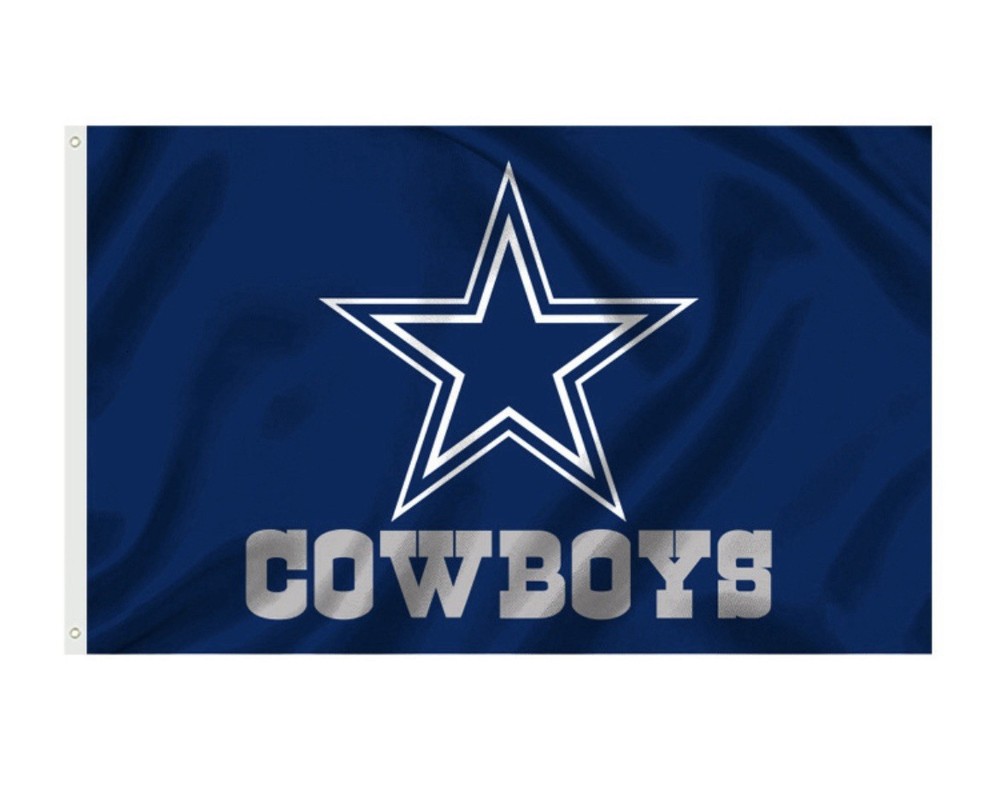 Dallas Cowboys 3×5 ft Flag / Banner NFL Fan Cave/Bar Navy, Silver & White NEW