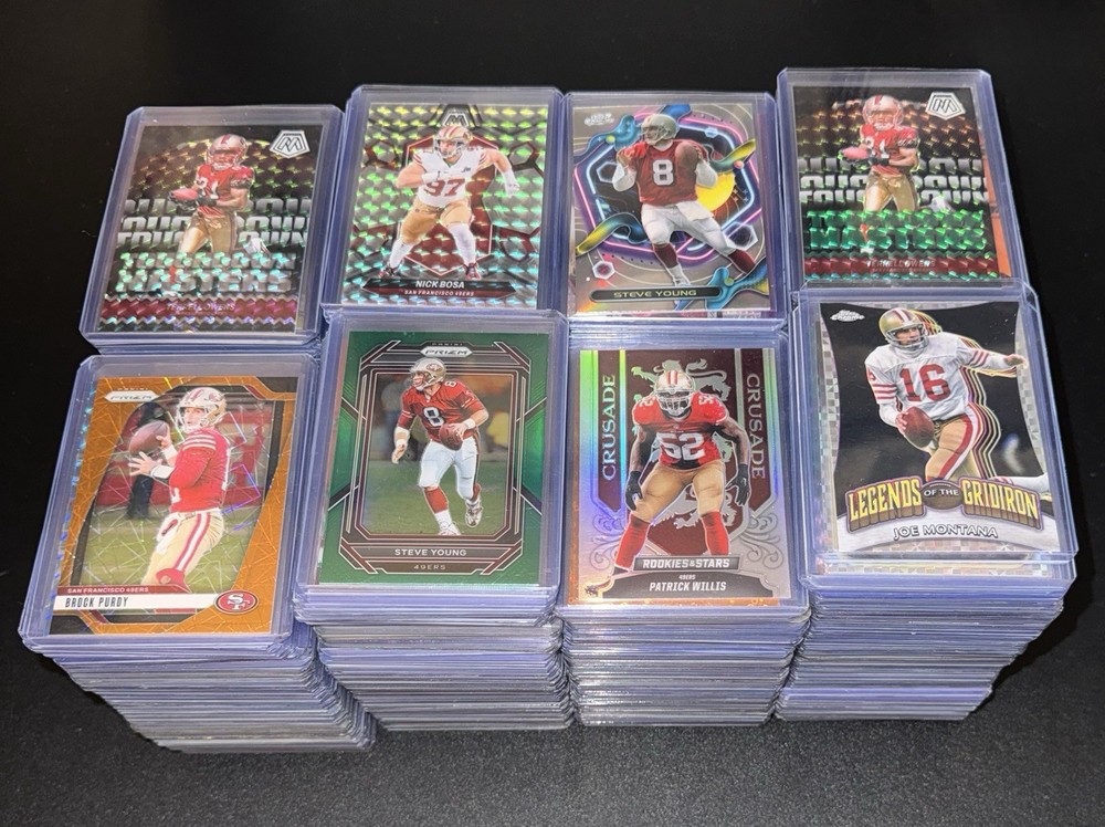 (653) San Francisco 49ers 2017-2025 Topps Refractor & Panini Prizm BULK Lot