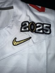 Will Howard Ohio State National Championship Gold OSU 18 White Jersey Buckeyes
