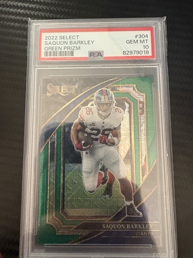 2022 Panini Select – Suite Level Saquon Barkley #304 Green Prizm /5