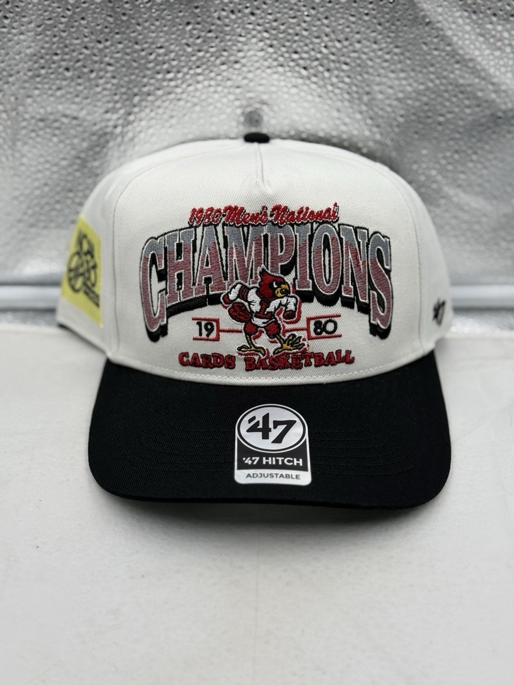 Louisville Cardinals NCAA &rsquo;47 Champs Off White TT Hitch Adjustable Snapback Hat