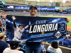 Evan Longoria Tampa Bay Rays Banner 20×50 Baseball Wall Decor Rays Flag Man Cave