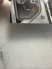 2025 Panini Prizm Black FOTL Tim Brown 7/15 Auto Blue Shimmer Refractor Raiders