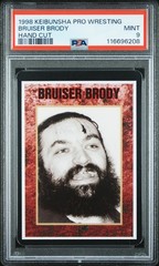 1998 KEIBUNSHA ENCYCLOPEDIA HAND CUT PRO WRESTLING CARDS BRUISER BRODY PSA 9
