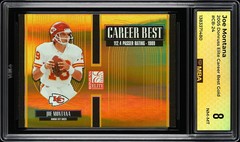 2005 Donruss Elite Career Best Joe Montana #CB-24 Gold First Print /500 MBA 8