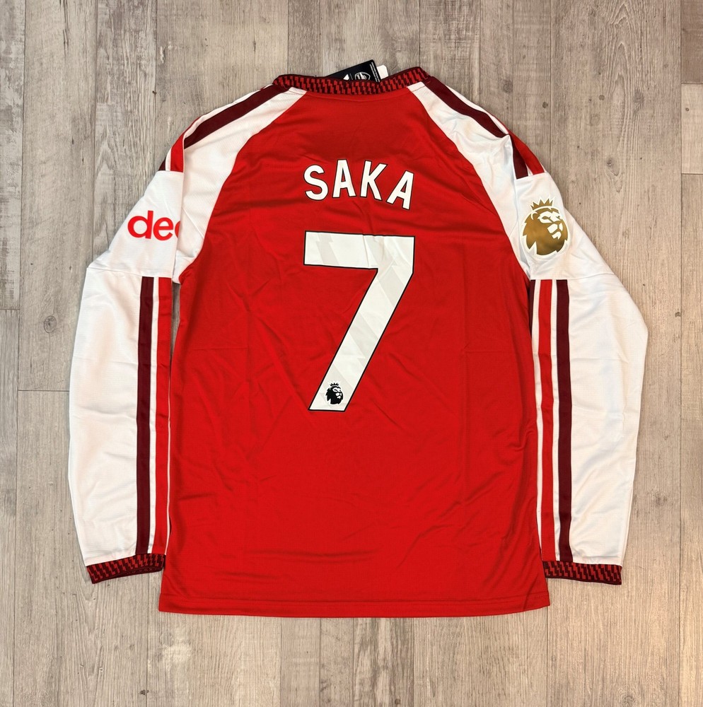 Men&rsquo;s Large 2026/27 Arsenal FC Long Sleeve Soccer Kit Jersey BUKAYO SAKA