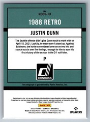 Justin Dunn 2022 Donruss Retro 1988 Signatures Pink Fireworks /99 #R88S-JU