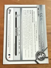 Noah Schultz 2022 Bowman 1st Draft – #BD-56 Aqua /199 (RC) Baseball Card