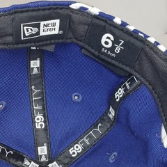 New Era 59Fifty LA Dodgers Fitted Hat 6 7/8 Side Script Logo White