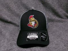 Ottawa Senators Hat Cap Fitted Men M L Black Hockey Authentic Pro Flex Fanatics