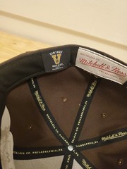 Mitchell & Ness Boston Bruins FIitted Hats Brown & Black Pair Of 2 Hats Size 7