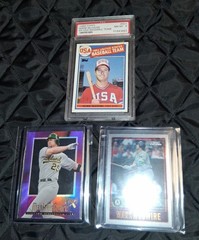 (3) 1985 Psa 8 MINT Rc Topps Mark Mcgwire USA ROOKIE + EX2000