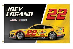 Joey Logano #22 Team Penske Nascar Car Racing 2×3,3×5 FT Flag Wall Decore USA