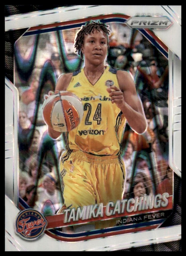 2025 Panini Prizm WNBA #60 Tamika Catchings White Seismic Prizms