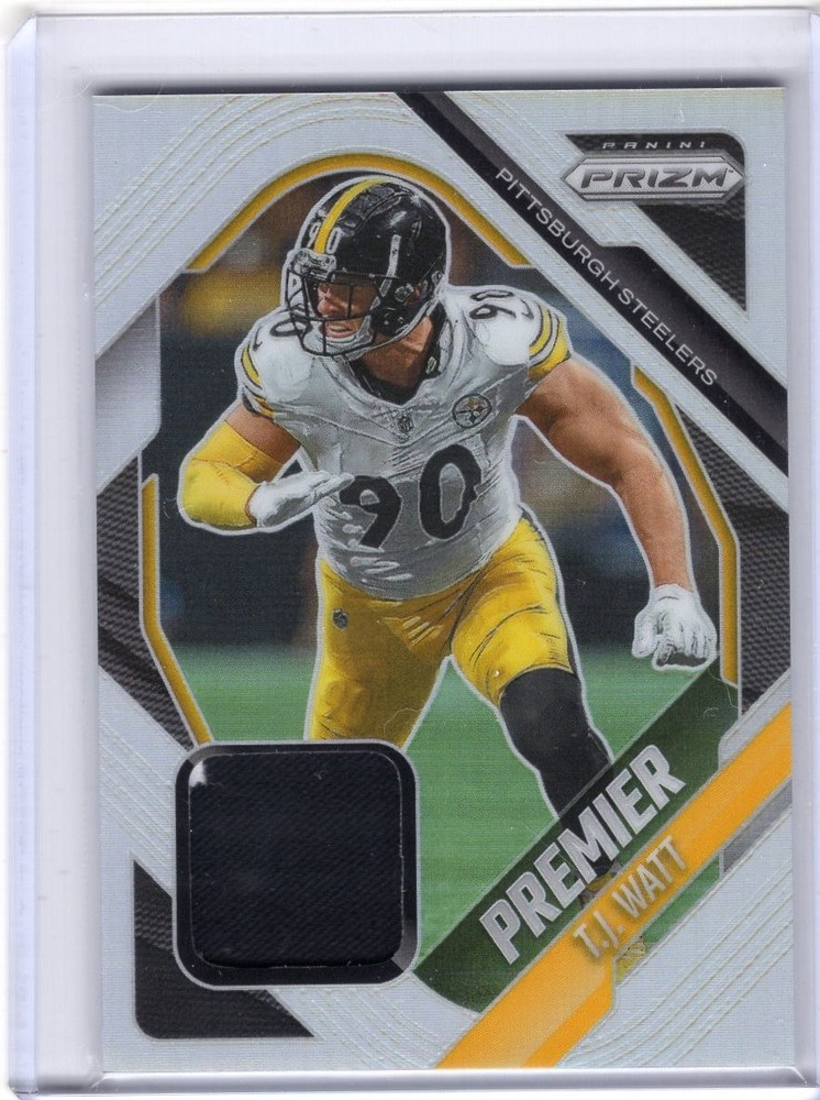 T.J. WATT 2025 Panini Prizm PREMIER SILVER JERSEY Relic #PJY-TJW Steelers