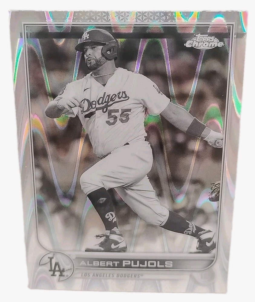 2022 Topps Chrome Albert Pujols Black & White RayWave Refractor #84 Dodgers