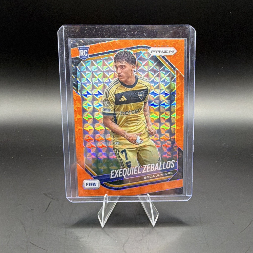 Panini Prizm FIFA Exequiel Zeballos RC #174 Orange Mosaic Prizm /299 Boca
