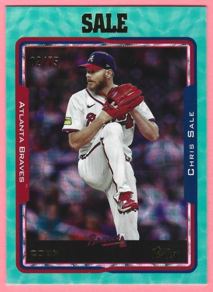 2025 Topps Archives Aqua Scope #221 Chris Sale MLB NRMT 02/75