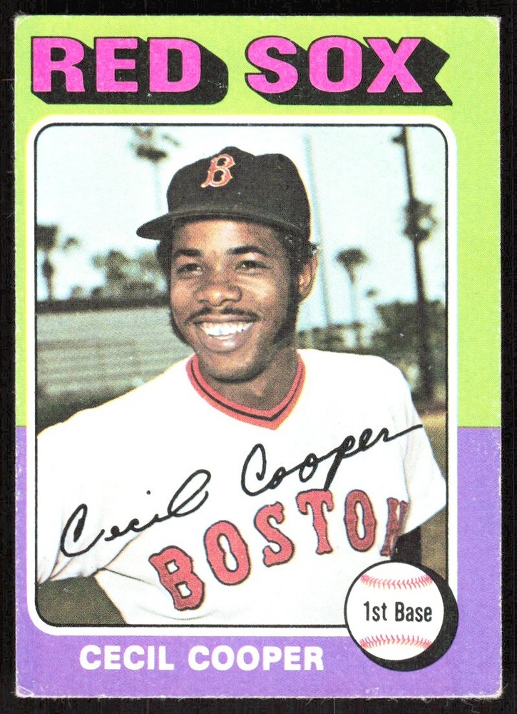 1975 2540C Topps Cecil Cooper Boston Red Sox #489