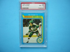 1979/80 TOPPS NHL HOCKEY CARD #36 TIM YOUNG PSA 8 NM/MT SHARP+ 79/80 TOPPS