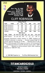 Cliff Robinson 1990 NBA Properties Rookie RC Portland Trail Blazers #250