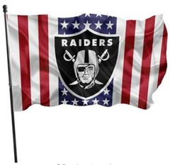 Las Vegas Raiders Red White and Blue 3X5 Flag Man Cave 3 x 5 .