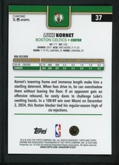 2025 LUKE KORNET 23/50 TOPPS CHROME RAY WAVE GOLD
