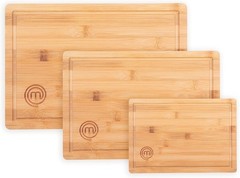 MasterChef Bamboo Cutting Boards for Kitchen, 15.8&Prime;L x 11&Prime;W, Natural Wood
