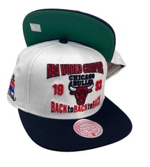Chicago Bulls Back to 93 NBA Snap back HWC Mitchell & Ness white/black
