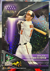 Topps Chrome Black Purple 2026 Dylan Beavers RC Baltimore Orioles #75/75 last OP