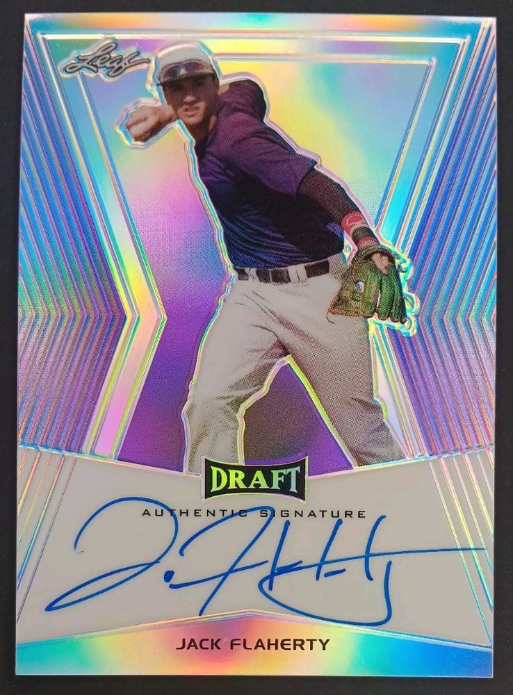 2014 Leaf Metal Draft Purple Prismatic Auto /25 Jack Flaherty Auto #BA-JFI