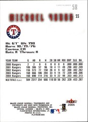 2005 Fleer Platinum #58 Michael Young – BB