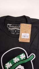 Mitchell & Ness Boston Celtics Logo Remix Hardwood Classics Black Tee Shirt