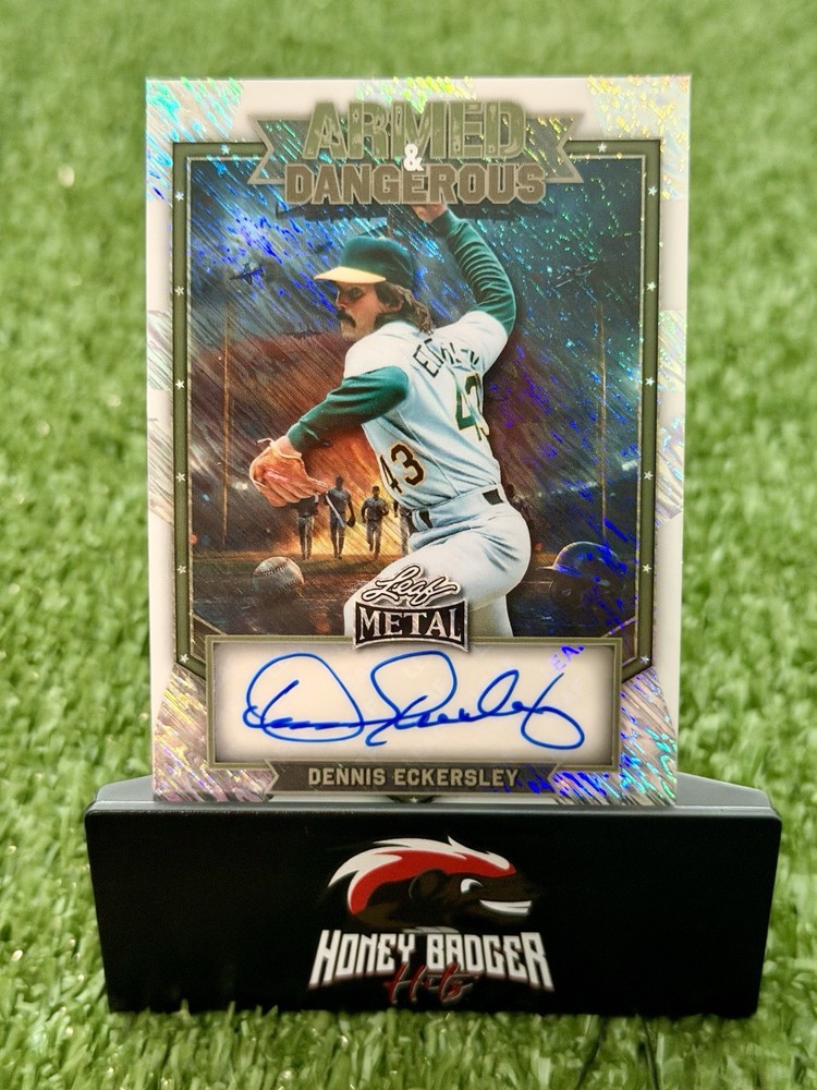 2026 Leaf Metal Dennis Eckersley Armed & Dangerous Auto 1/1 Oakland A&rsquo;s Platinum