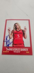 SARAH ASHLEE BARKER SIGNED AUTO 2026 PORTLAND FIRE CARD # 1 WNBA