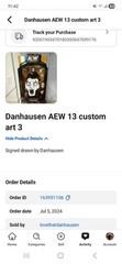 AEW Unrivaled DANHAUSEN Signed Figure with Art Sketch Drawn by Danhausen WWE
