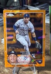 2023 Topps Chrome Update Series Sapphire Edition Oswald Peraza Orange /25 RC